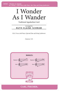 I Wonder as I Wander SSAA choral sheet music cover Thumbnail